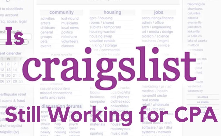 is craglist still working for cpa